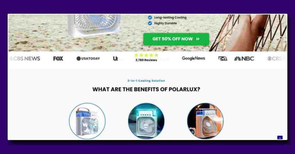 Features of Polarlux air cooler