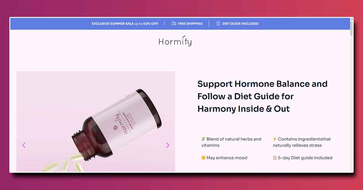 Hormify Review Legit or Scam