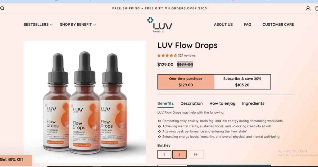 Is luv flow drops price