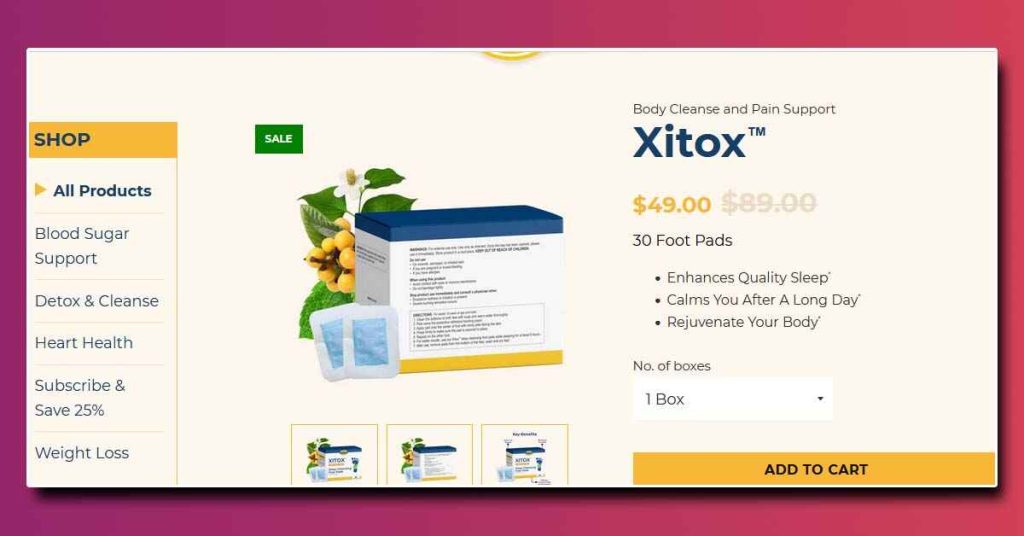Main Xitox ingredients and How does Xitox foot pad work