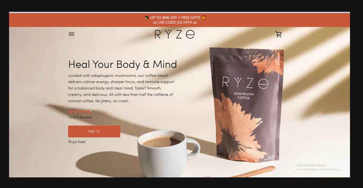 Ryze Mushroom Coffee Review benefits