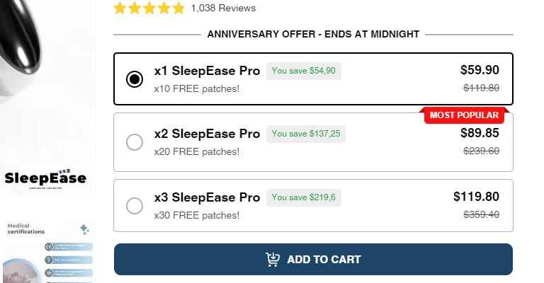 SleepEase Pro price