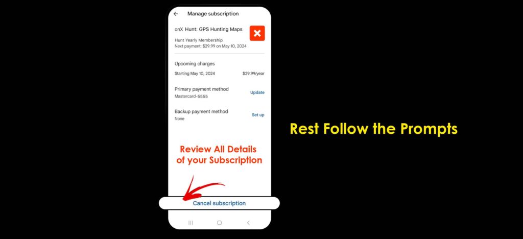 Cancel Android Subscription